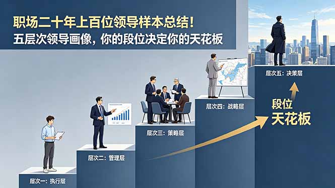 付费文章：职场二十年上百位领导样本总结！五层次领导画像，你的段位决定你的天花板-云讯网创