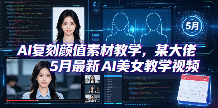 AI复刻颜值素材教学,某大佬5月最新AI美女教学视频,内含4月好物复刻教学-云讯网创