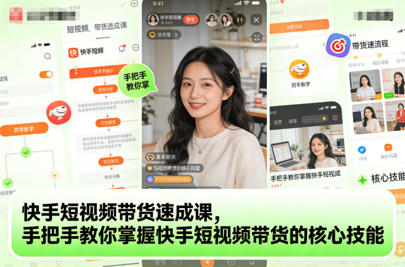 快手短视频带货速成课，手把手教你掌握快手短视频带货的核心技能-云讯网创