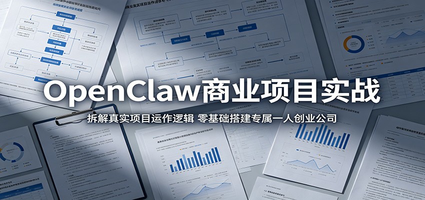 OpenClaw商业项目实战：拆解真实项目运作逻辑，零基础搭建专属一人创业公司-云讯网创