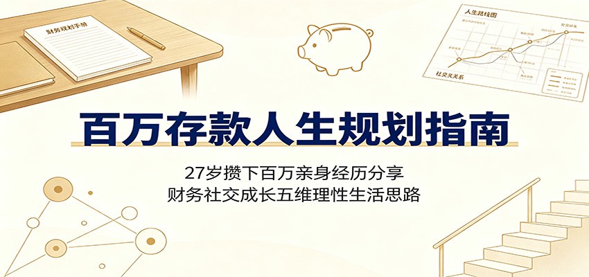 百万存款人生规划指南:27岁攒下百万亲身经历分享,财务社交成长五维理性生活思路-云讯网创