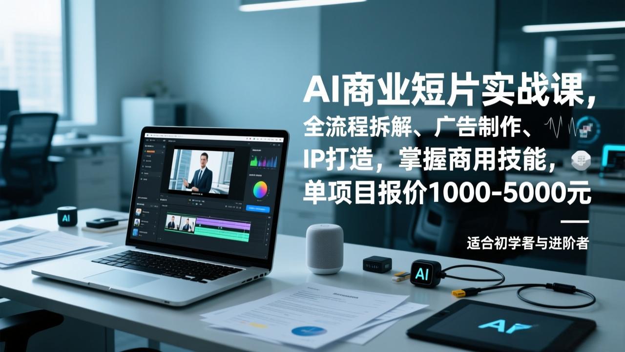 AI商业短片实战课,全流程拆解、广告制作、IP打造,掌握商用技能,单项目报价1000-5000元-云讯网创