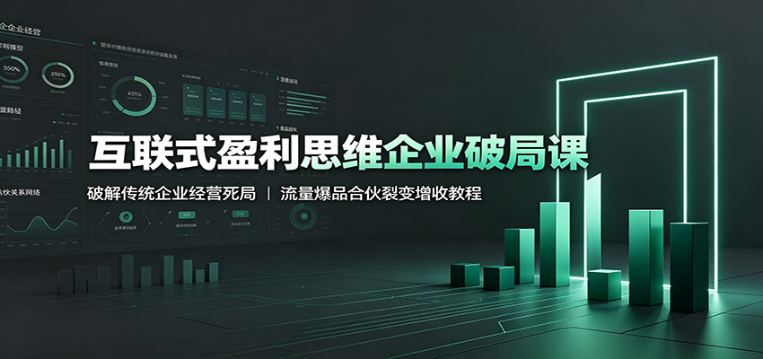 互联式盈利思维企业破局课：破解传统企业经营死局，流量爆品合伙裂变增收教程-云讯网创