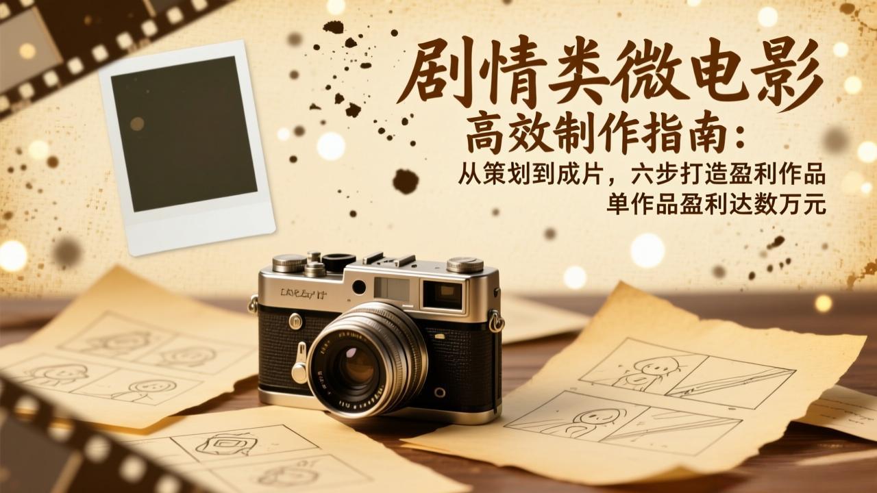 剧情类微电影高效制作指南：从策划到成片，六步打造盈利作品，单作品盈利达数万元-云讯网创