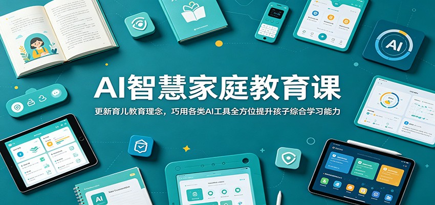 AI智慧家庭教育课：更新育儿教育理念，巧用各类AI工具全方位提升孩子综合学习能力-云讯网创