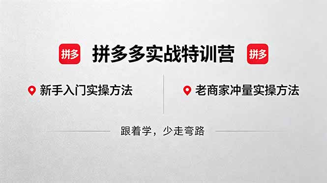 拼多多实战特训营(更新5月3-云讯网创