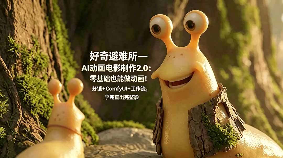 好奇避难所—AI动画电影制作2.0：零基础也能做动画！分镜+ComfyUI+工作流，学完直出完整影片-云讯网创