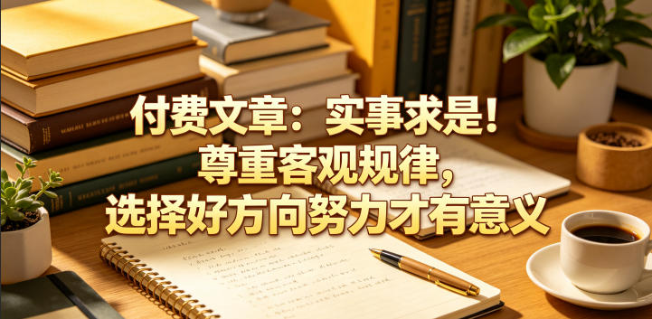 付费文章：实事求是！尊重客观规律，选择好方向努力才有意义-云讯网创
