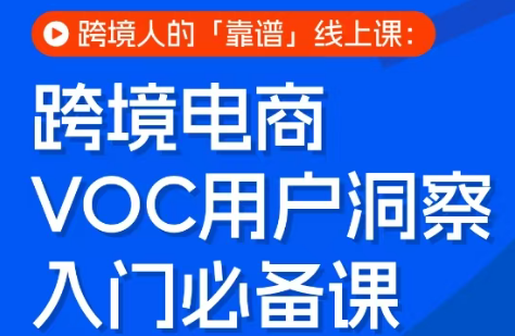跨境电商VOC用户洞察入门必备课-云讯网创
