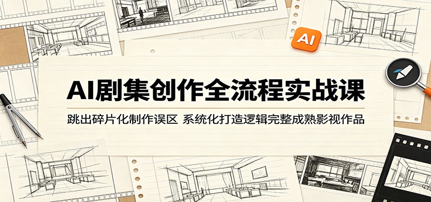 AI剧集创作全流程实战课：跳出碎片化制作误区，系统化打造逻辑完整成熟影视作品-云讯网创