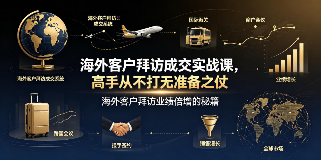 海外客户拜访成交实战课，高手从不打无准备之仗，海外客户拜访业绩倍增的秘籍-云讯网创