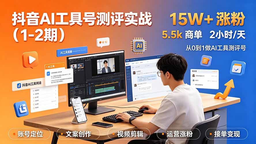 抖音AI工具号测评实战(1-2期-云讯网创