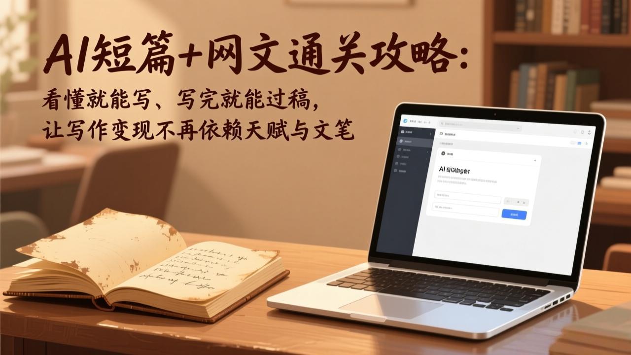 AI短篇+网文通关攻略:看懂就能写、写完就能过稿,让写作变现不再依赖天赋与文笔-云讯网创