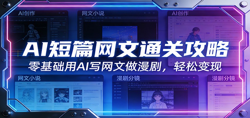 AI短篇网文通关攻略：零基础用AI写网文做漫剧，轻松变现-云讯网创