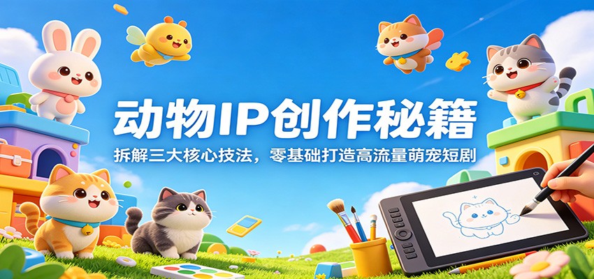 动物IP创作秘籍：拆解三大核心技法，零基础打造高流量萌宠短剧-云讯网创
