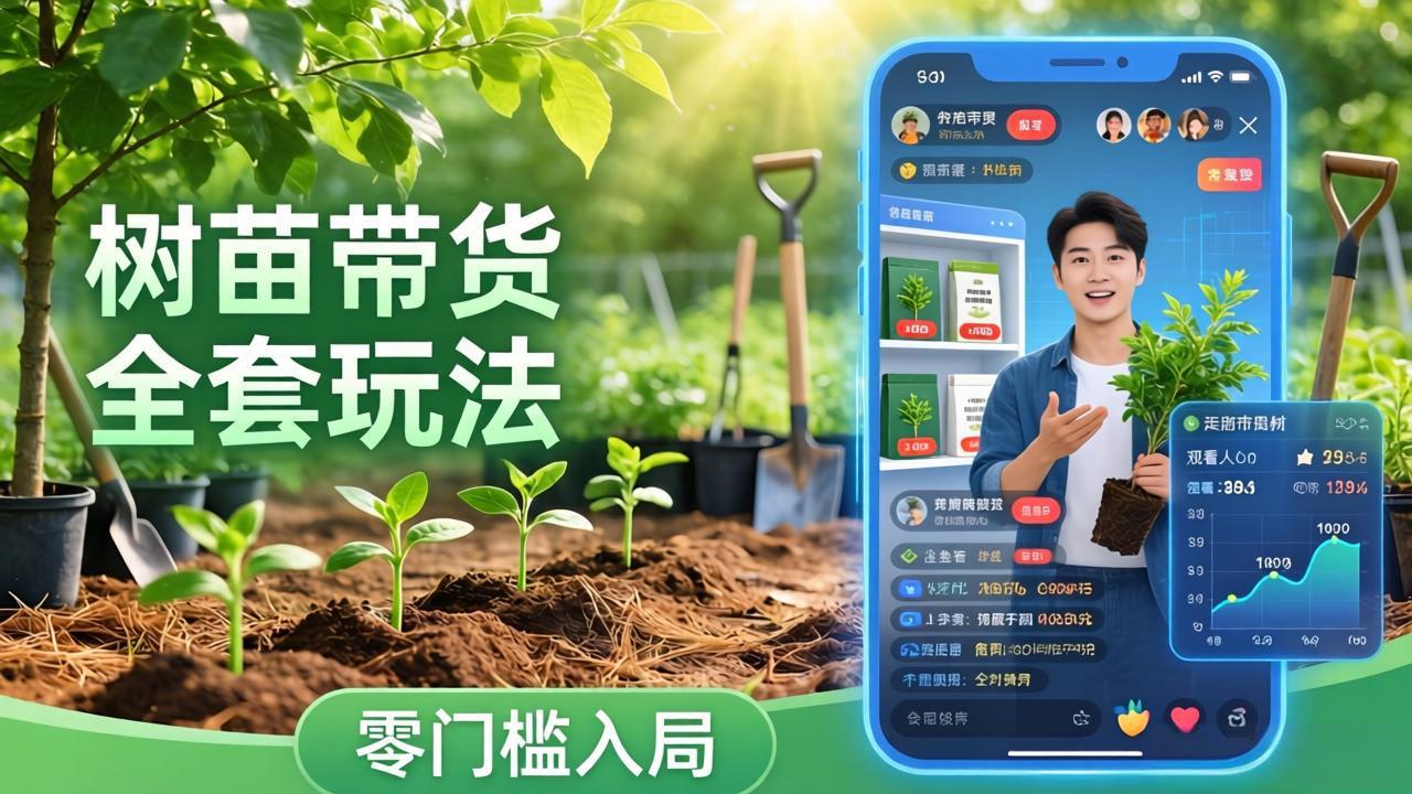 视频号AI树苗带货全套玩法:零门槛入局,掌握豆包、千问等AI工具制作树苗视频的全套流程-云讯网创