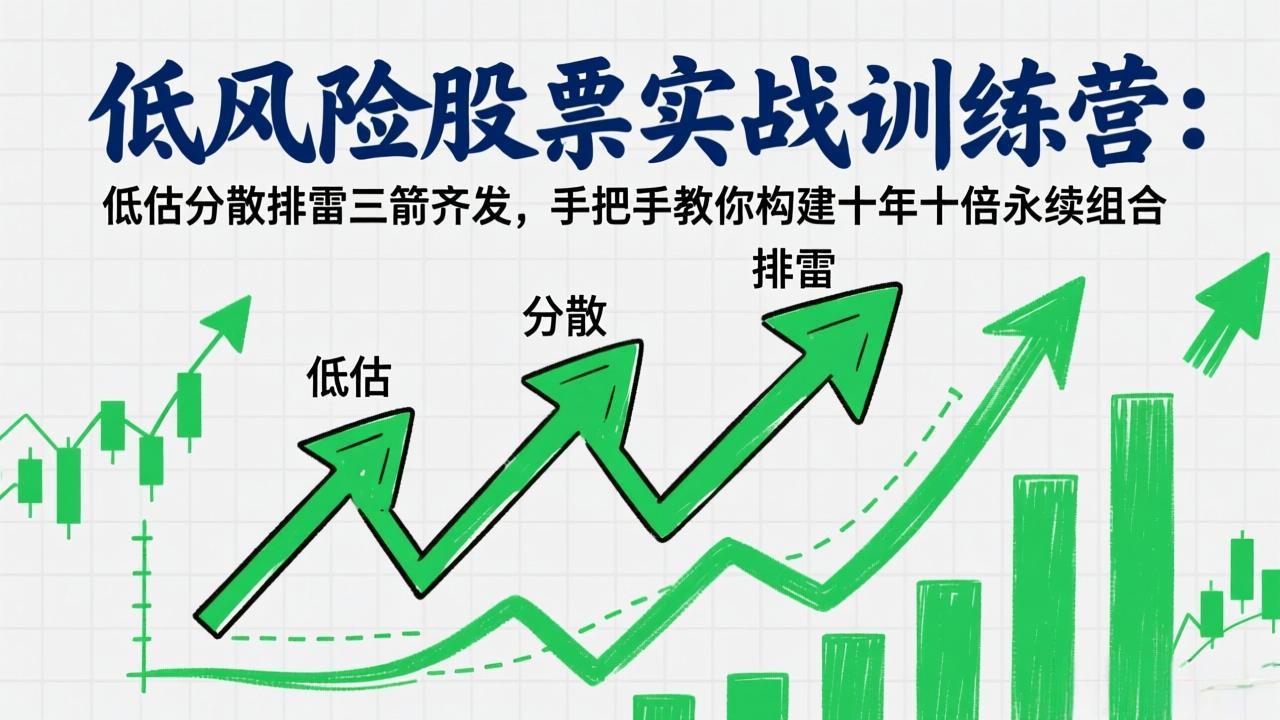 低风险股票实战训练营：低估分散排雷三箭齐发，手把手教你构建十年十倍永续组合-云讯网创