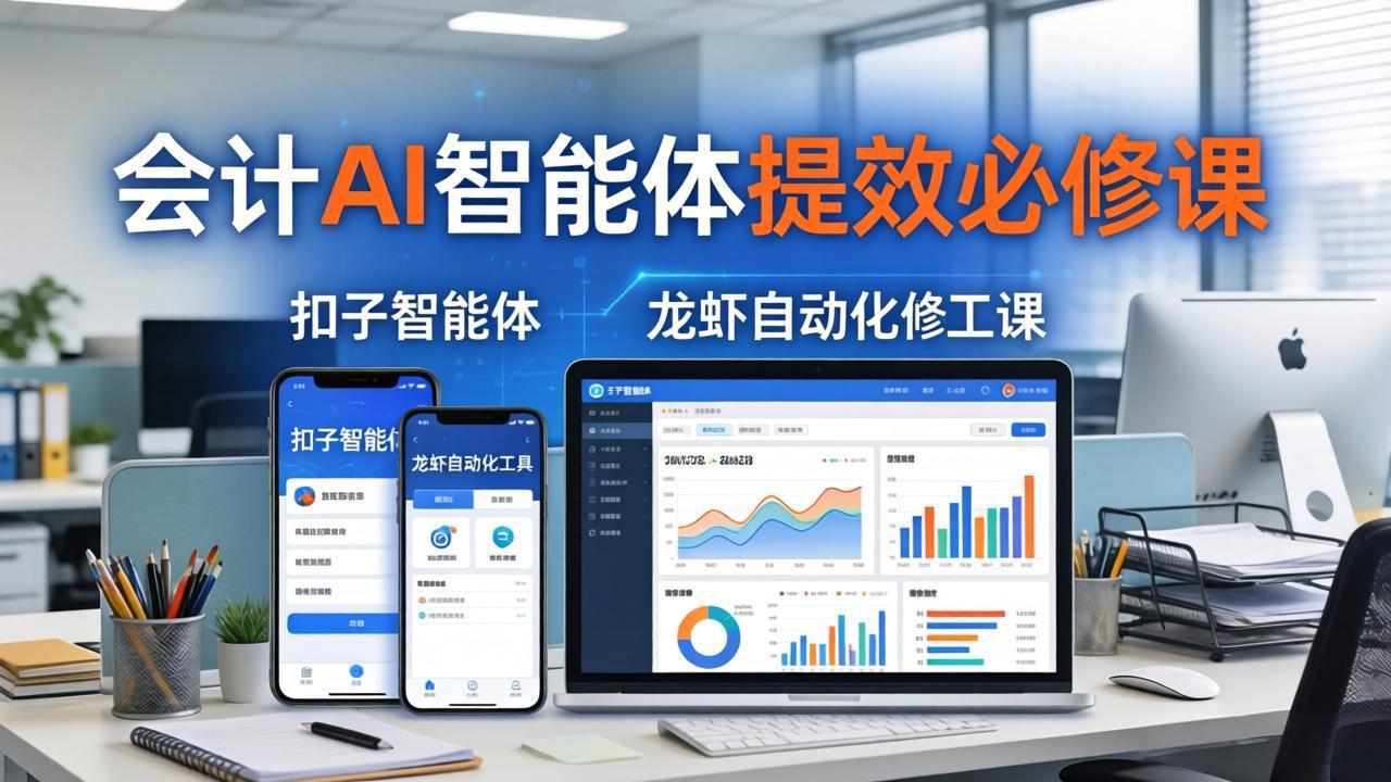 财务会计AI智能体提效必修课：扣子智能体+龙虾自动化+报表分析，一站式提升财务工作效率-云讯网创