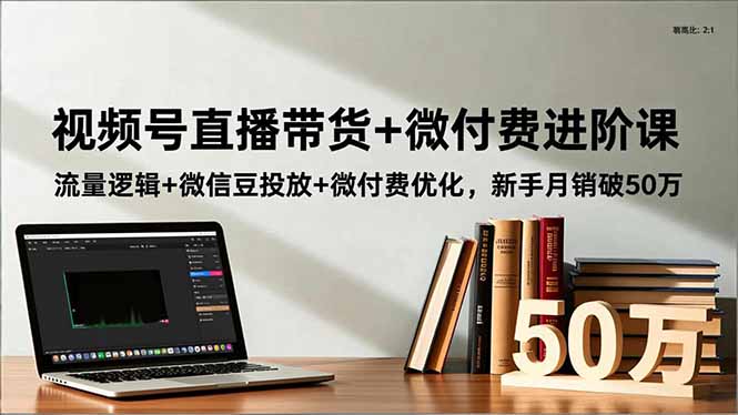 视频号直播带货+微付费进阶课：流量逻辑+微信豆投放+微付费优化，新手月销破50万-云讯网创