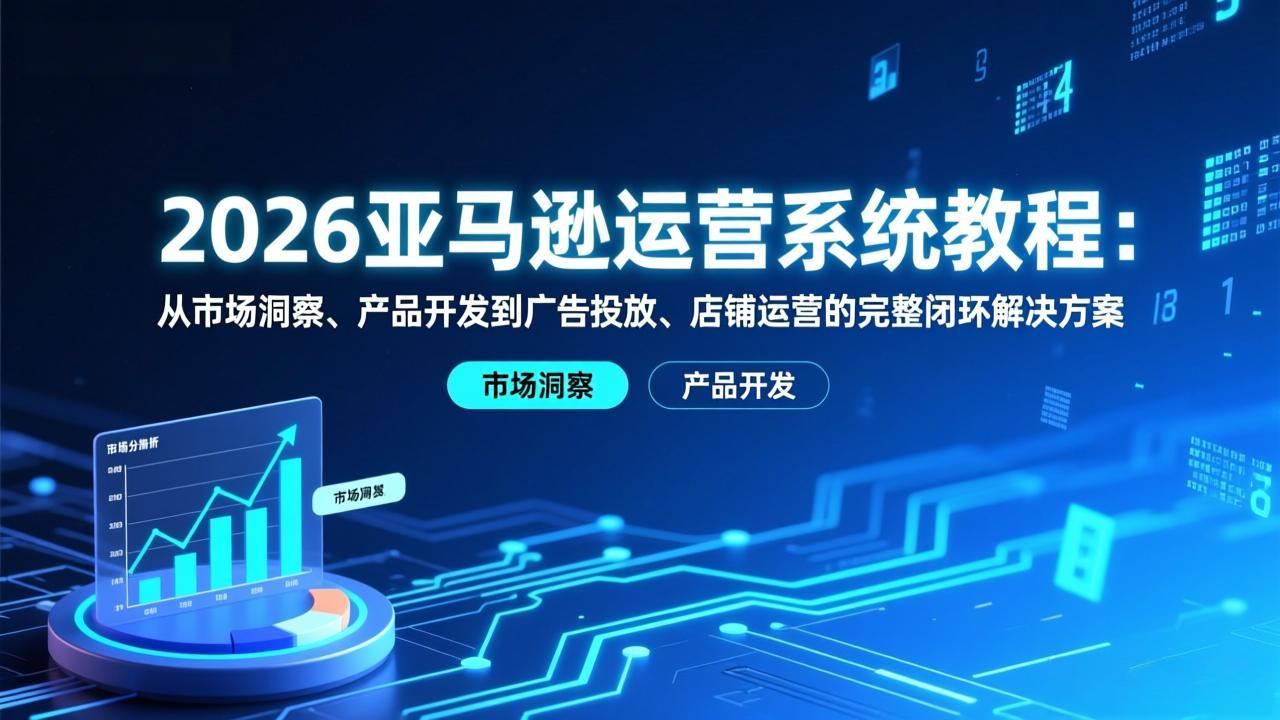 2026亚马逊运营系统教程：从市场洞察、产品开发到广告投放、店铺运营的完整闭环解决方案-云讯网创