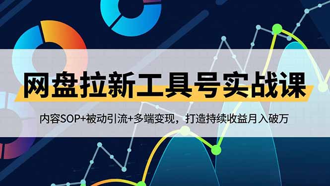 网盘拉新工具号实战课，内容SOP+被动引流+多端变现，打造持续收益月入破万-云讯网创