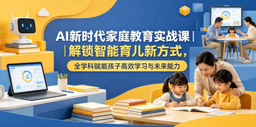 AI新时代家庭教育实战课|解锁智能育儿新方式,全学科赋能孩子高效学习与未来能力-云讯网创
