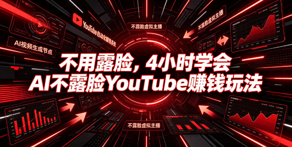 不用露脸，4小时学会AI不露脸YouTube賺钱玩法【原创双语字幕】-云讯网创