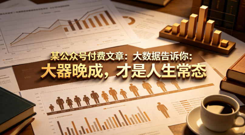 某公众号付费文章：大数据告诉你：大器晚成，才是人生常态-云讯网创