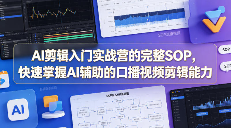 AI剪辑入门实战营的完整SOP，快速掌握AI辅助的口播视频剪辑能力-云讯网创