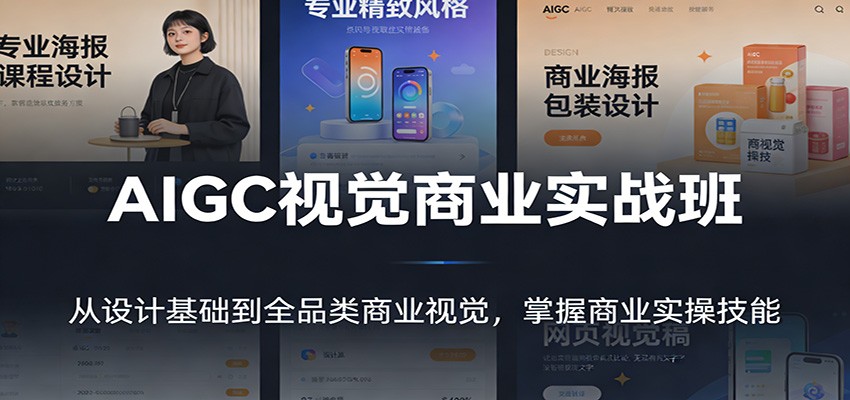 AIGC视觉商业实战班：从设计基础到全品类商业视觉，掌握商业实操技能-云讯网创