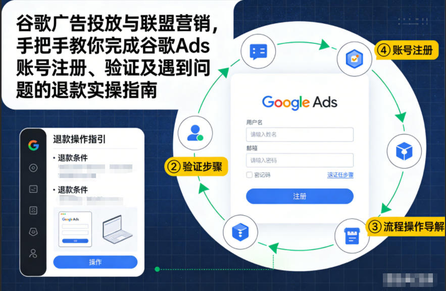 谷歌广告投放与联盟营销，手把手教你完成谷歌Ads账号注册、验证及遇到问题的退款实操指南-云讯网创