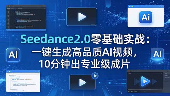 Seedance2.0零基础实战：一键生成高品质AI视频，10分钟出专业级成片-云讯网创