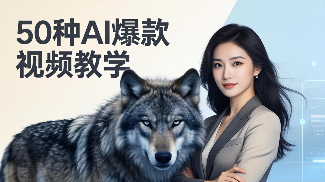 50种AI爆款视频教学：影视级古诗词+治愈萌宠+山海经蛟龙，高阶宝典商业落地-云讯网创