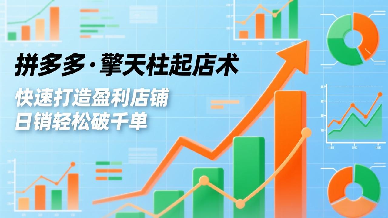 拼多多·擎天柱起店术，爆流布局、利润起飞、不断流，快速打造盈利店铺，日销破千单(更新-云讯网创