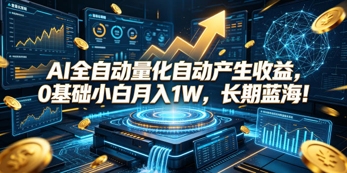 AI全自动量化自动产生收益，0基础小白月入1W，长期蓝海！【揭秘】-云讯网创