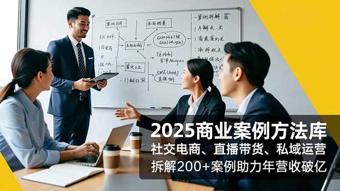 2025商业案例方法库，社交电商、直播带货、私域运营，拆解200+案例助力年营收破亿-云讯网创