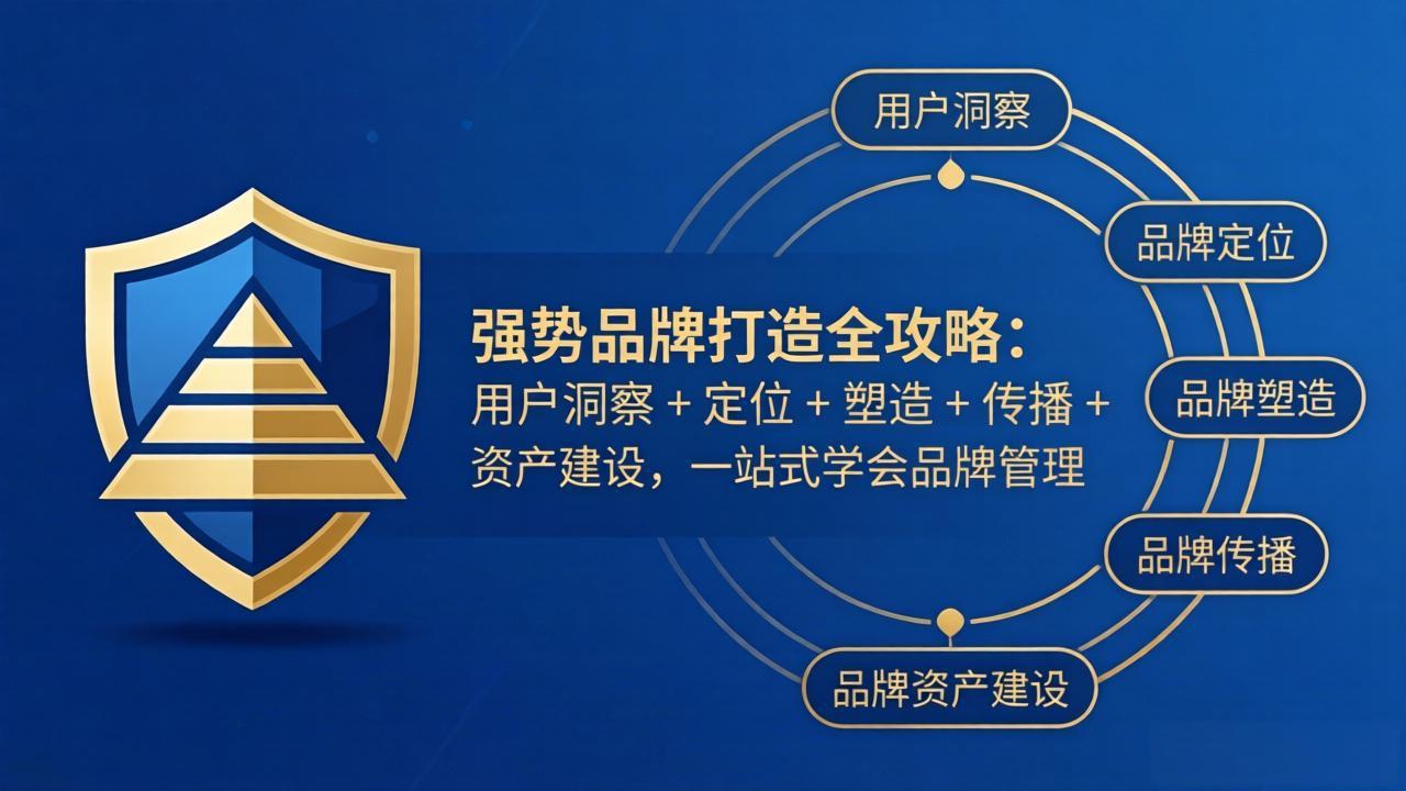 强势品牌打造全攻略：用户洞察 + 定位 + 塑造 + 传播 + 资产建设，一站式学会品牌管理-云讯网创