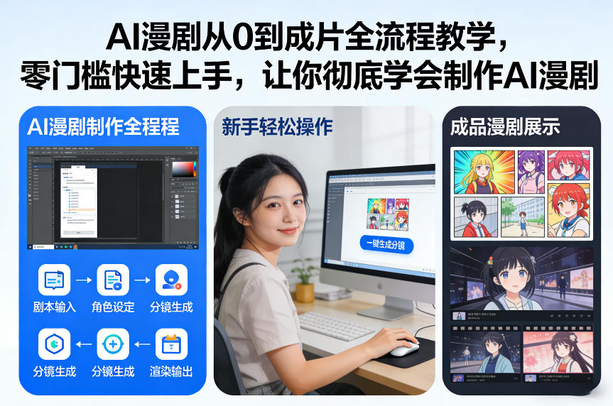 AI漫剧从0到成片全流程教学，零门槛快速上手，让你彻底学会制作AI漫剧【保姆级教程】-云讯网创