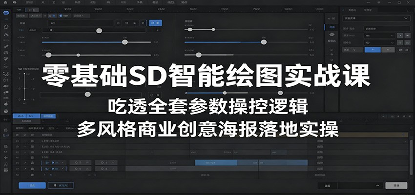 零基础SD智能绘图实战课：吃透全套参数操控逻辑，多风格商业创意海报落地实操-云讯网创