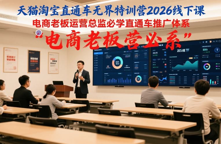 天猫淘宝直通车无界特训营2026线下课，电商老板运营总监必学直通车推广体系-云讯网创