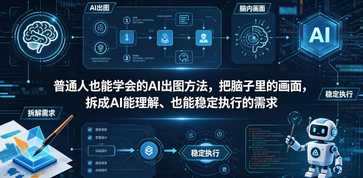 普通⼈也能学会的AI出图⽅法，把脑子里的画面，拆成AI能理解、也能稳定执行的需求【文档】-云讯网创