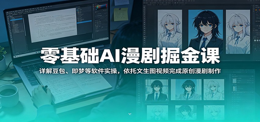 零基础AI漫剧掘金课：详解豆包、即梦等软件实操，依托文生图视频完成原创漫剧制作-云讯网创