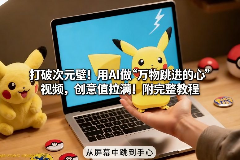 打破次元壁！用AI做【万物跳进手心】视频，创意值拉满！附完整教程-云讯网创