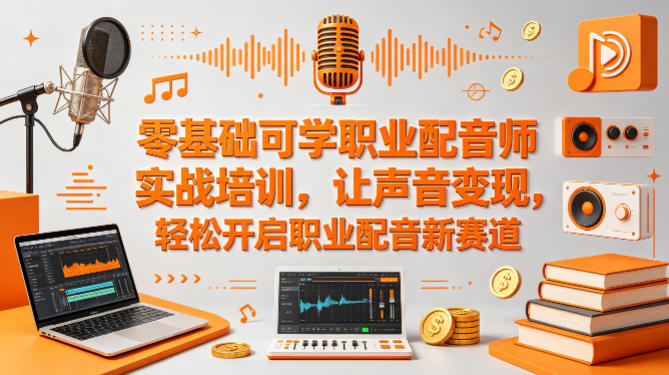 零基础可学职业配音师实战培训，让声音变现，轻松开启职业配音新赛道-云讯网创