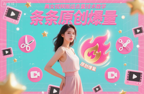 美女视频搬运去重技术教学,条条原创爆量-云讯网创