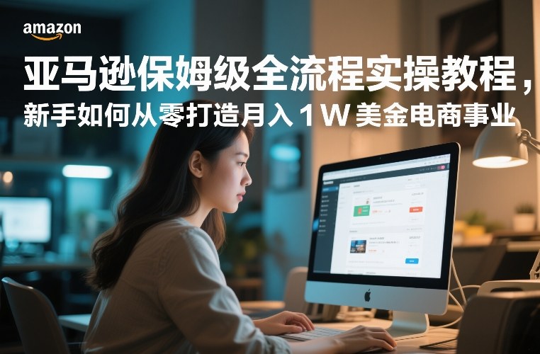 亚马逊保姆级全流程实操教程,新手如何从零打造月入1W美金电商事业-云讯网创