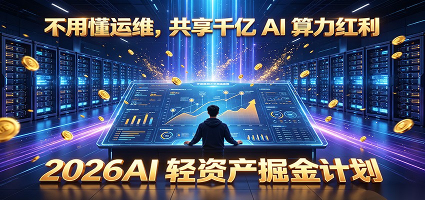 不用懂运维，共享千亿 AI 算力红利，2026AI 轻资产掘金计划-云讯网创