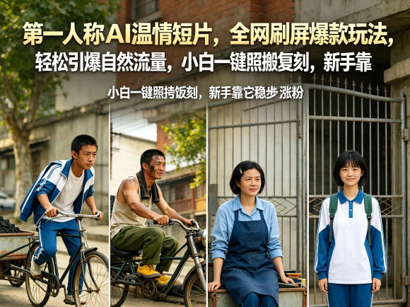 第一人称AI温情短片，全网刷屏爆款玩法，轻松引爆自然流量，小白一键照搬复刻，新手靠它稳步涨粉-云讯网创