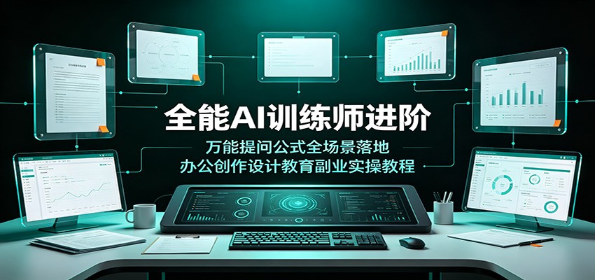 全能AI训练师进阶:万能提问公式全场景落地,办公创作设计教育副业实操教程-云讯网创