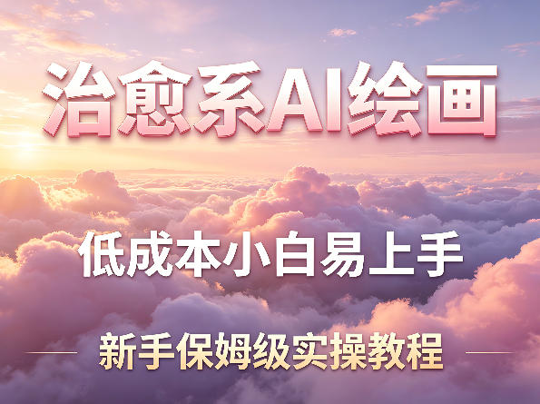 治愈系AI绘画提示词项目，低成本小白易上手，每天10分钟，新手保姆级实操教程-云讯网创